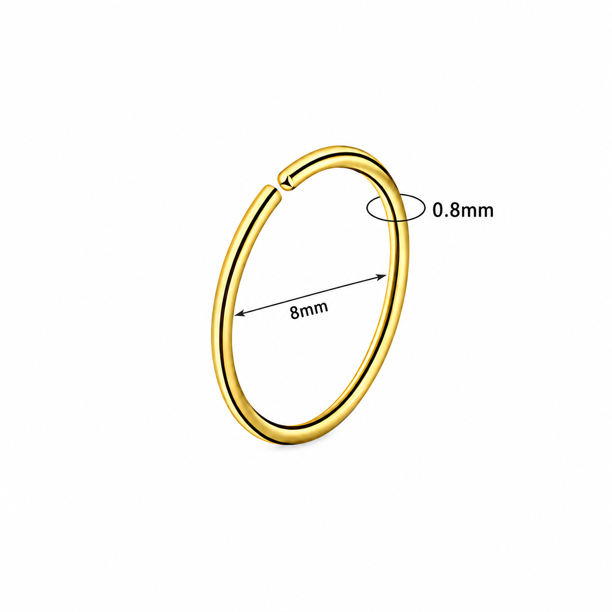 Bendable Nose Hoop Ring – 316L Surgical Steel