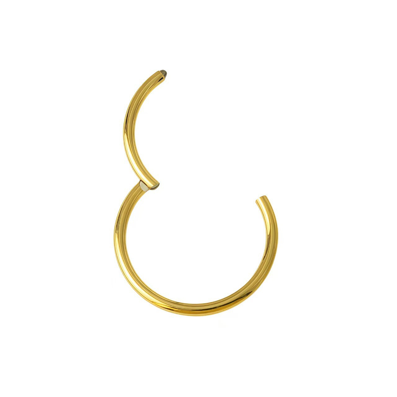 G23 Implant Grade Titanium Hinged Nose Hoop Ring