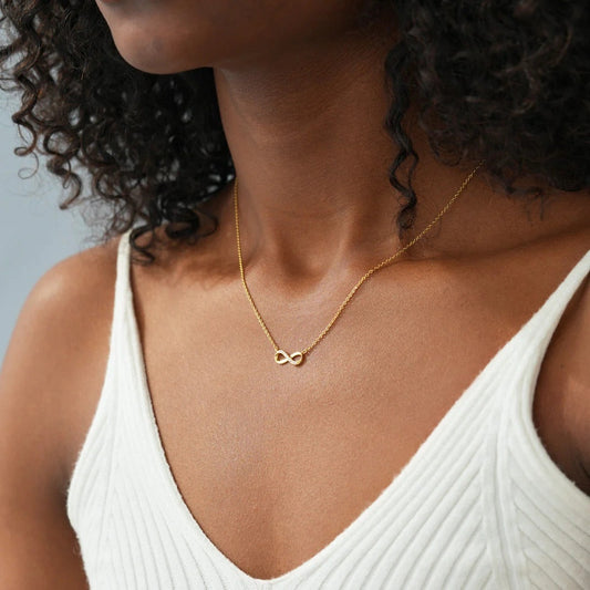 CZ Infinity Sterling Silver Necklace