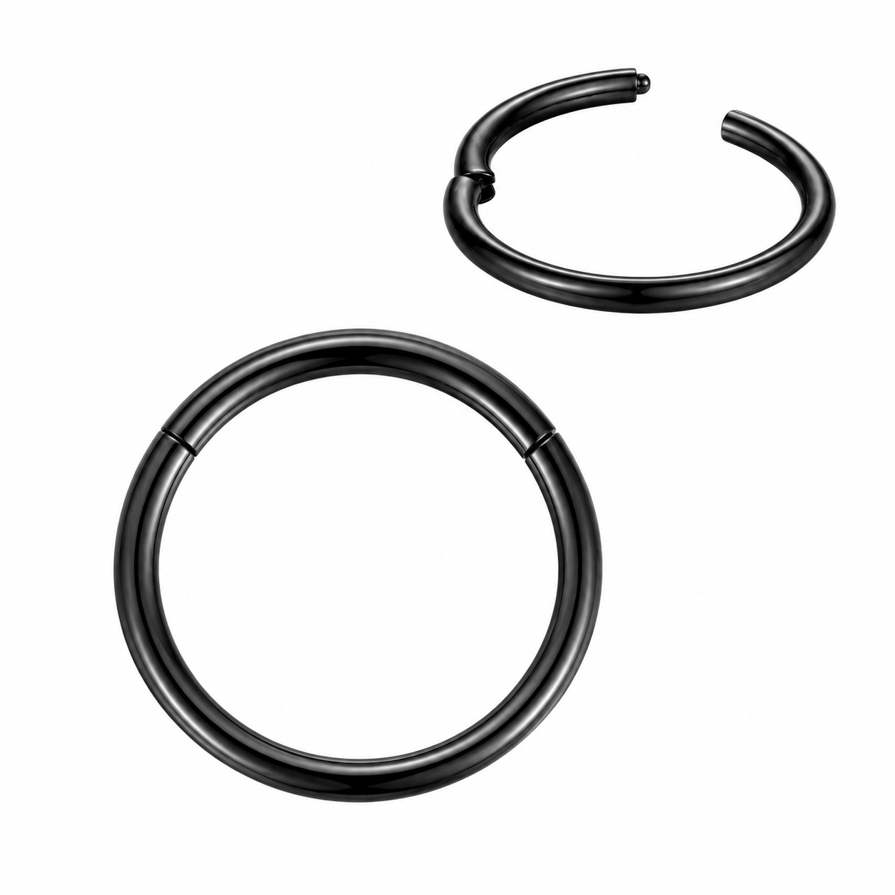 G23 Implant Grade Titanium Hinged Nose Hoop Ring