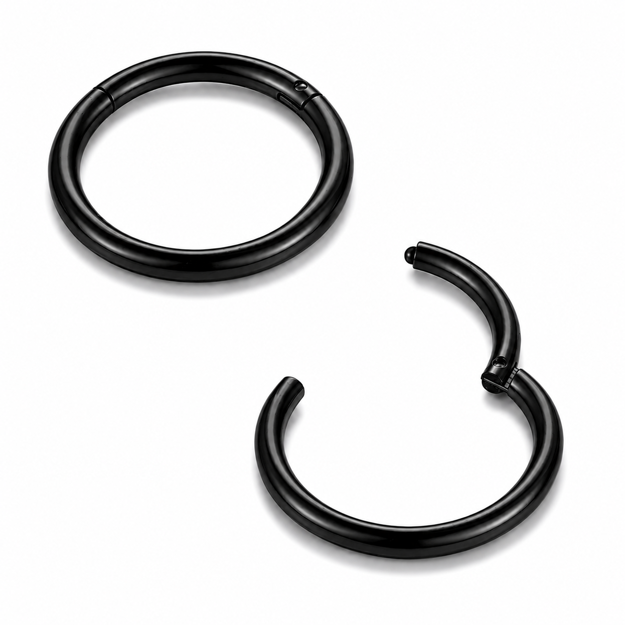 G23 Implant Grade Titanium Hinged Nose Hoop Ring