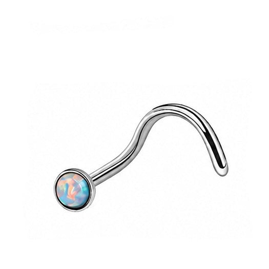 Opal Screw Nose Stud – 316L Surgical Steel