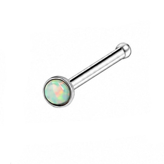 Opal Straight Nose Stud – 316L Surgical Steel