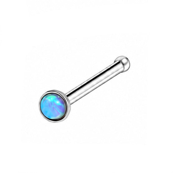 Opal Straight Nose Stud – 316L Surgical Steel