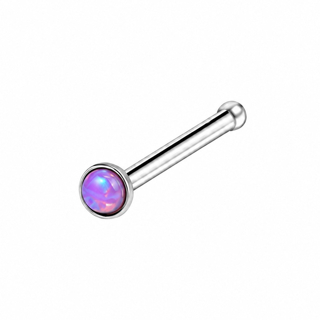 Opal Straight Nose Stud – 316L Surgical Steel