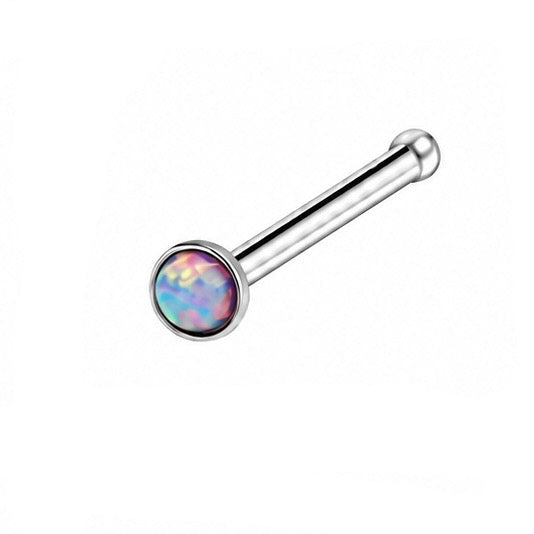 Opal Straight Nose Stud – 316L Surgical Steel