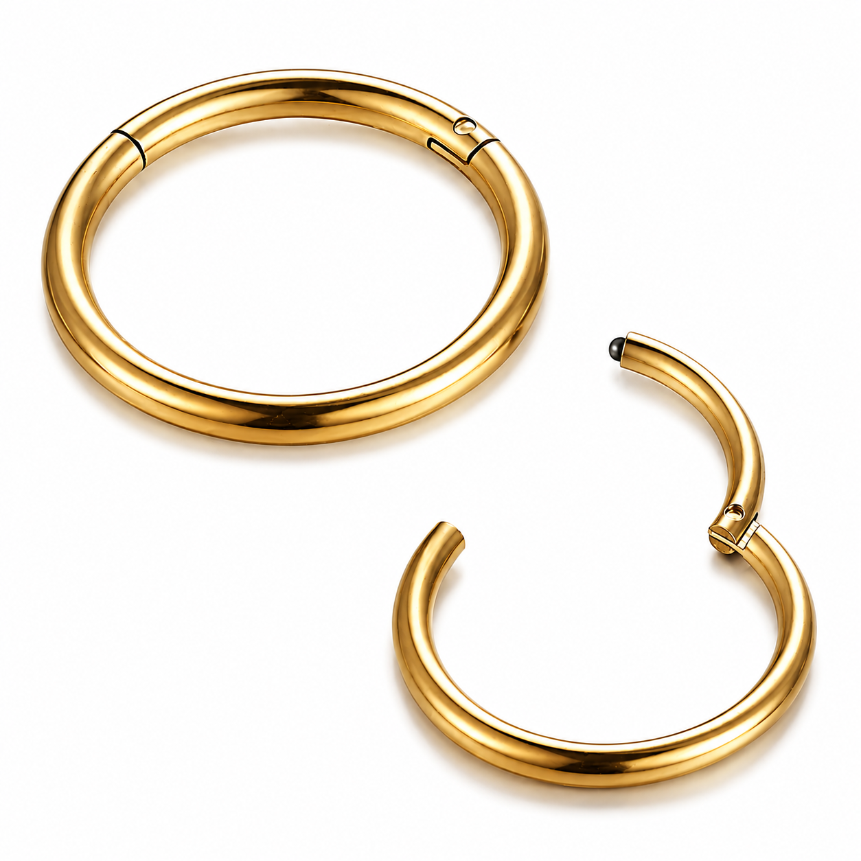 G23 Implant Grade Titanium Hinged Nose Hoop Ring