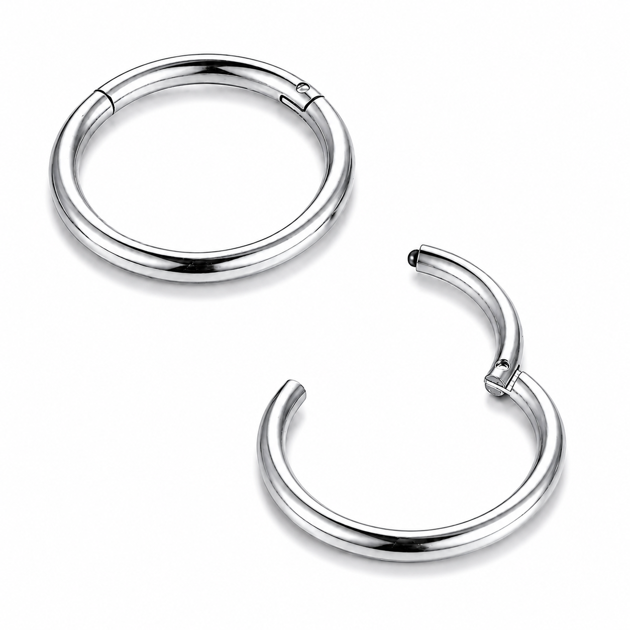 G23 Implant Grade Titanium Hinged Nose Hoop Ring