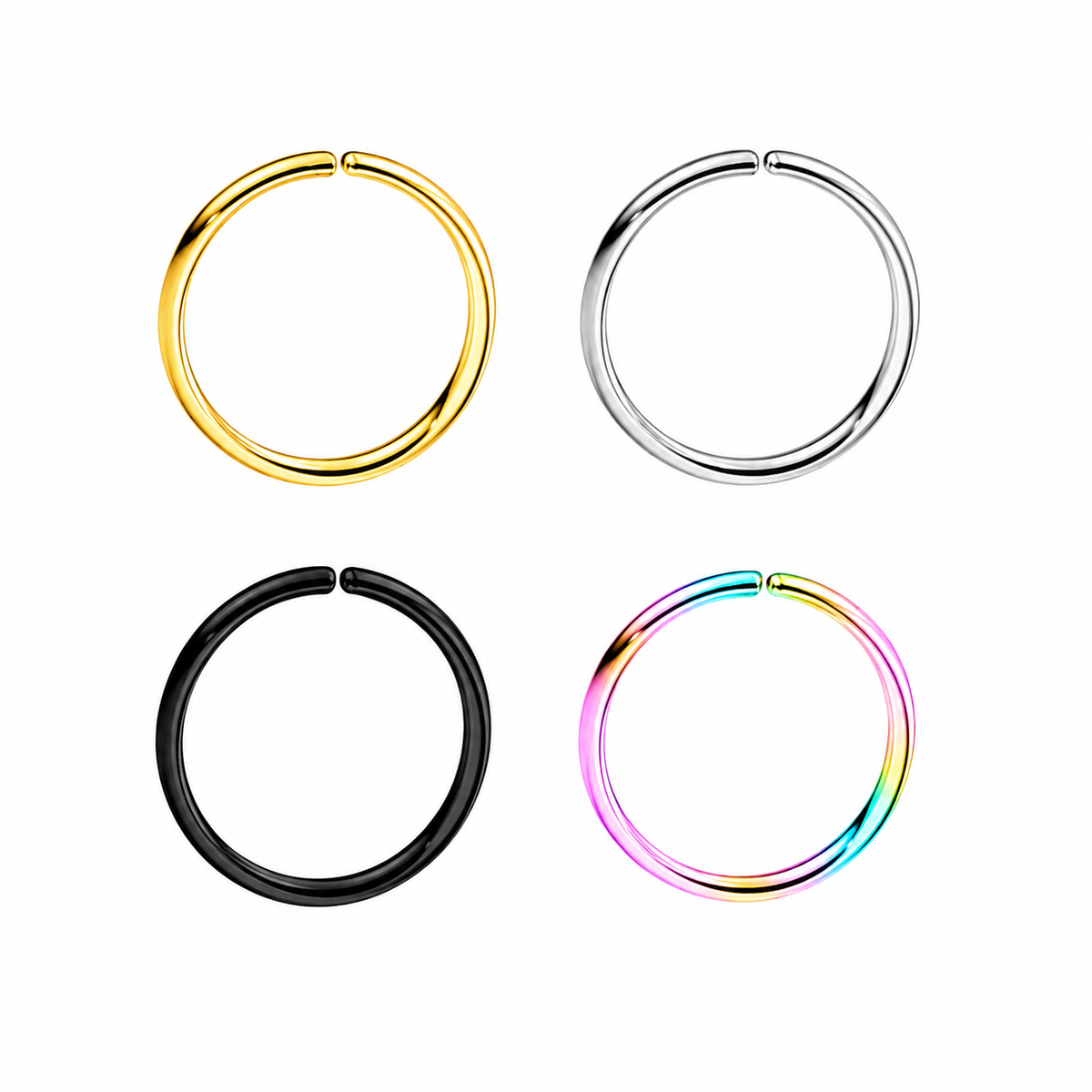 Bendable Nose Hoop Ring – 316L Surgical Steel