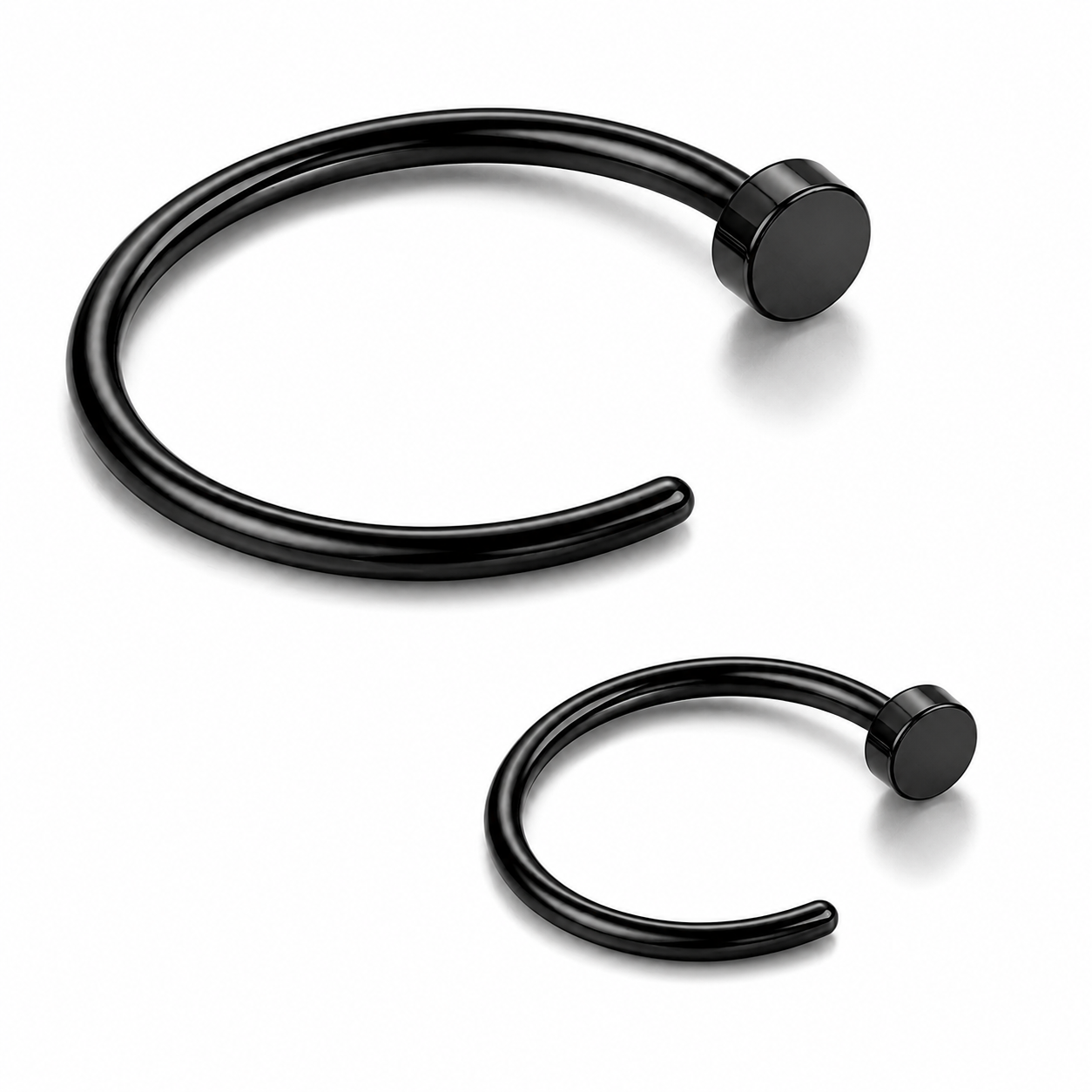 Flat Ball Nose Hoop Ring – 316L Surgical Steel