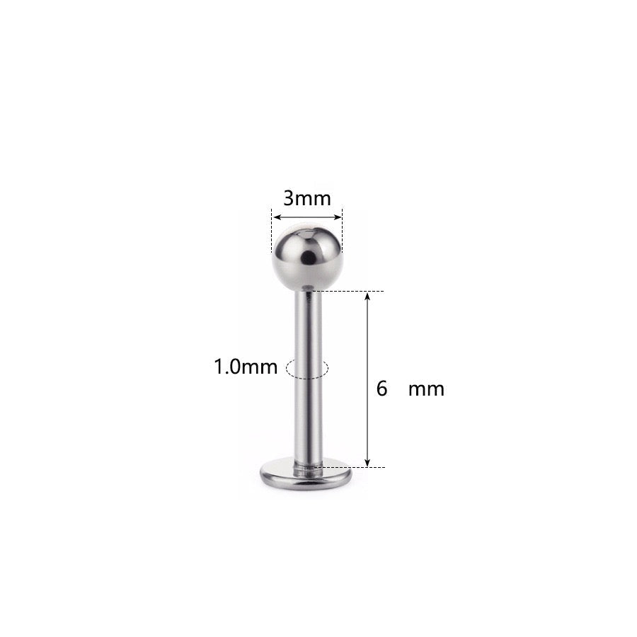 G23 Titanium Ball Stud Earrings
