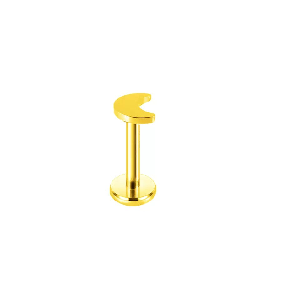 F136 Titanium Moon Flat Back Stud