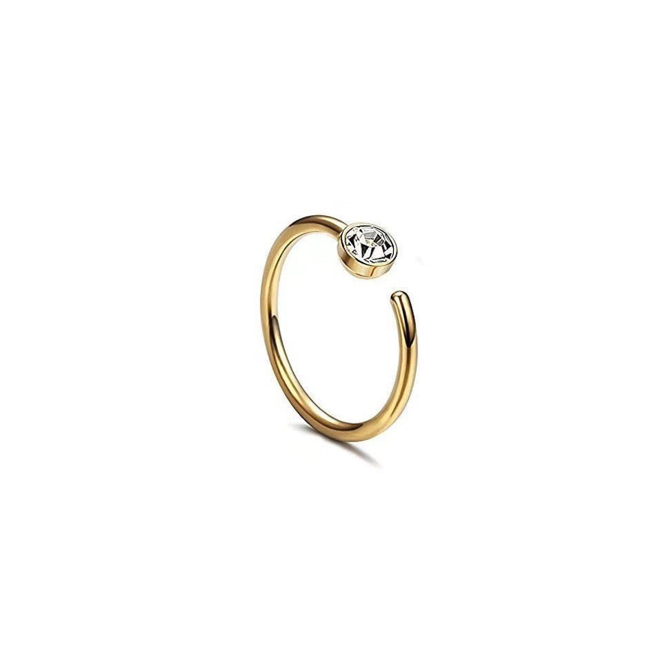 CZ Nose Hoop Ring – 20G 316L Surgical Steel