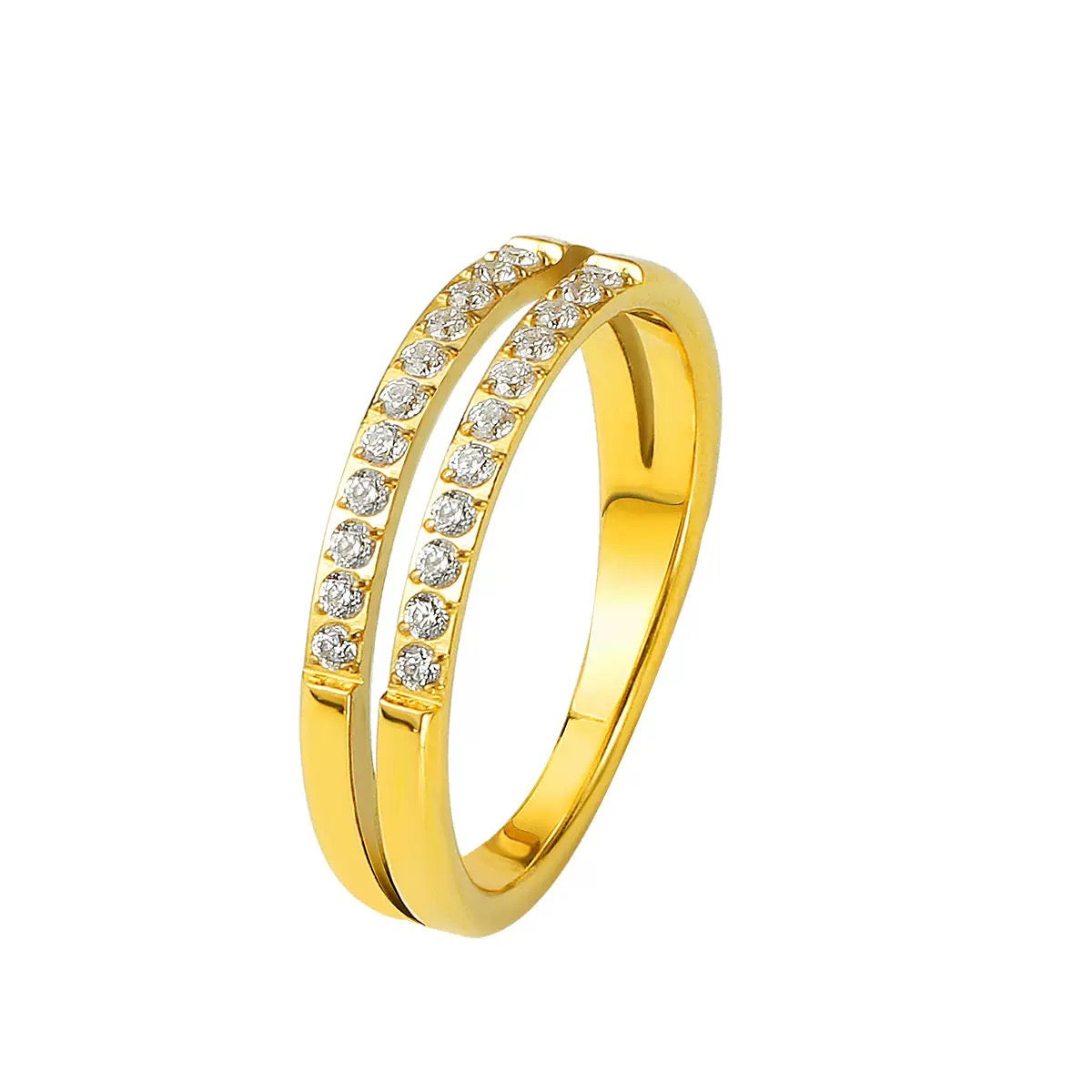 Double Row CZ Ring