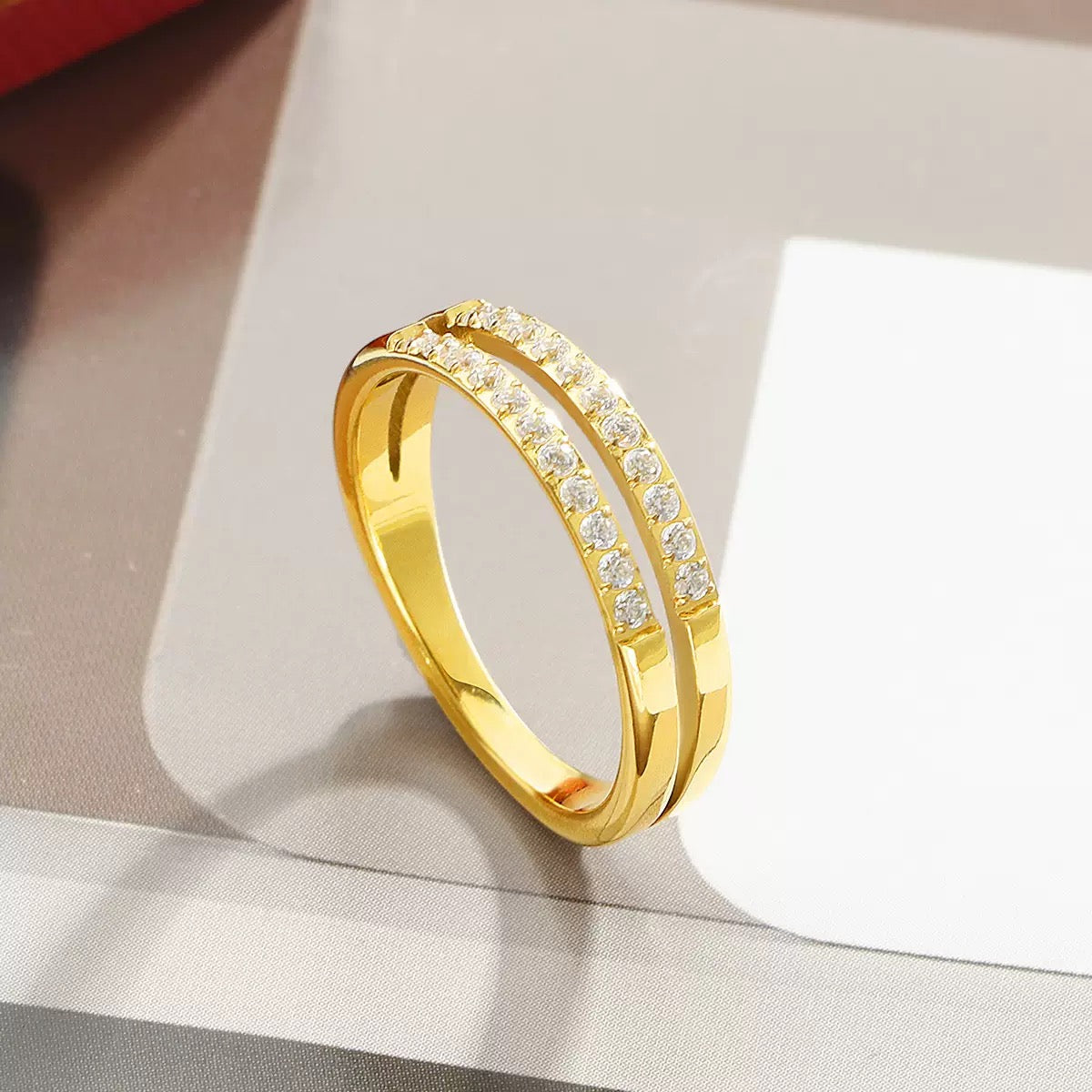 Double Row CZ Ring