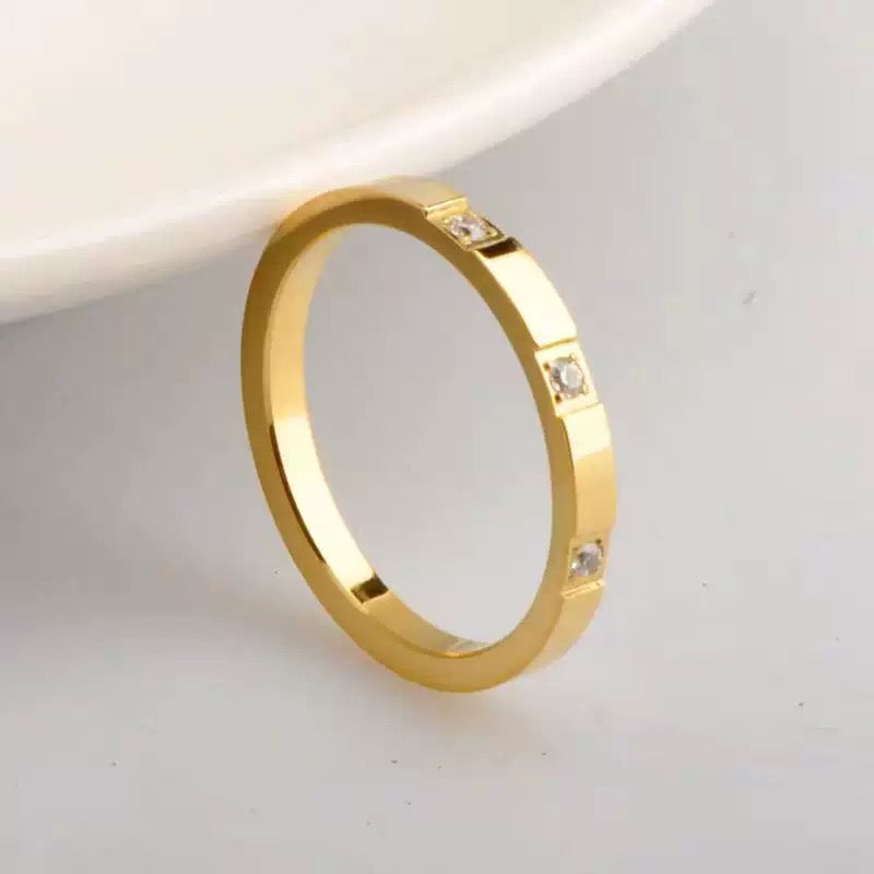 Floral Engraved Ring – Stainless Steel