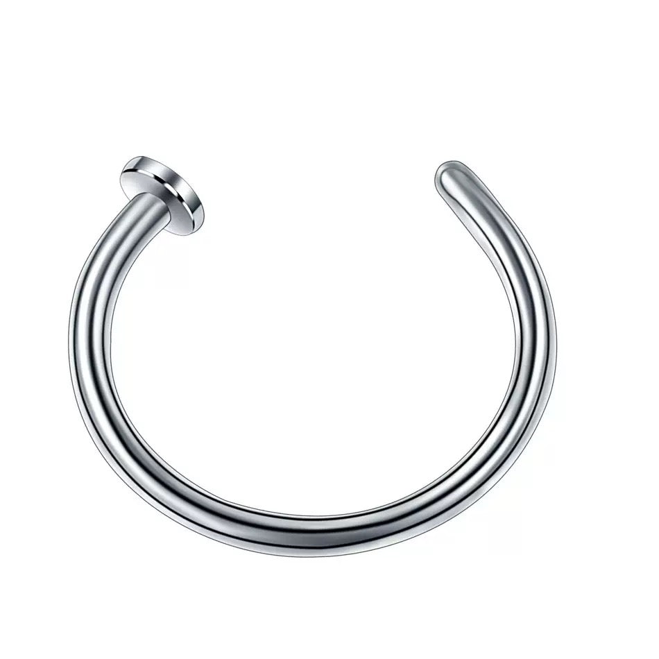 Flat Ball Nose Hoop Ring – 316L Surgical Steel