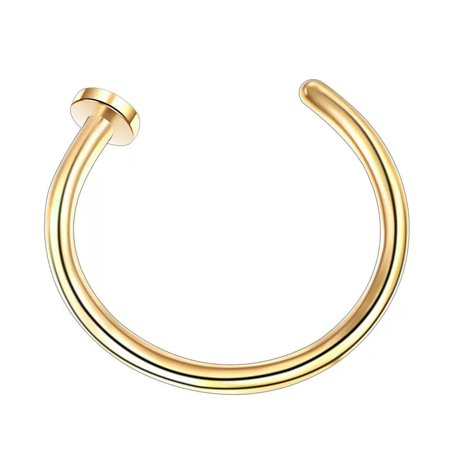 Flat Ball Nose Hoop Ring – 316L Surgical Steel