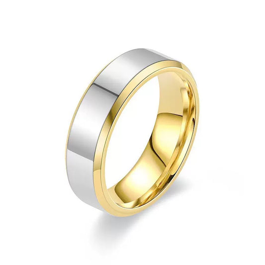6mm Two Tone Stainless Steel Ring