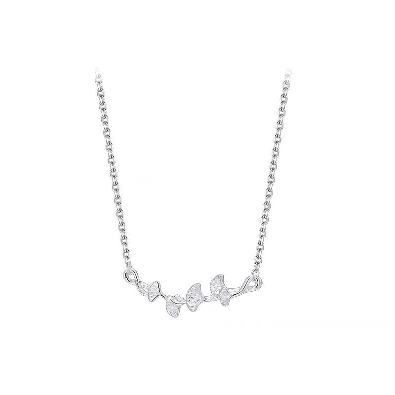 Ginkgo Leaf Sterling Silver Necklace