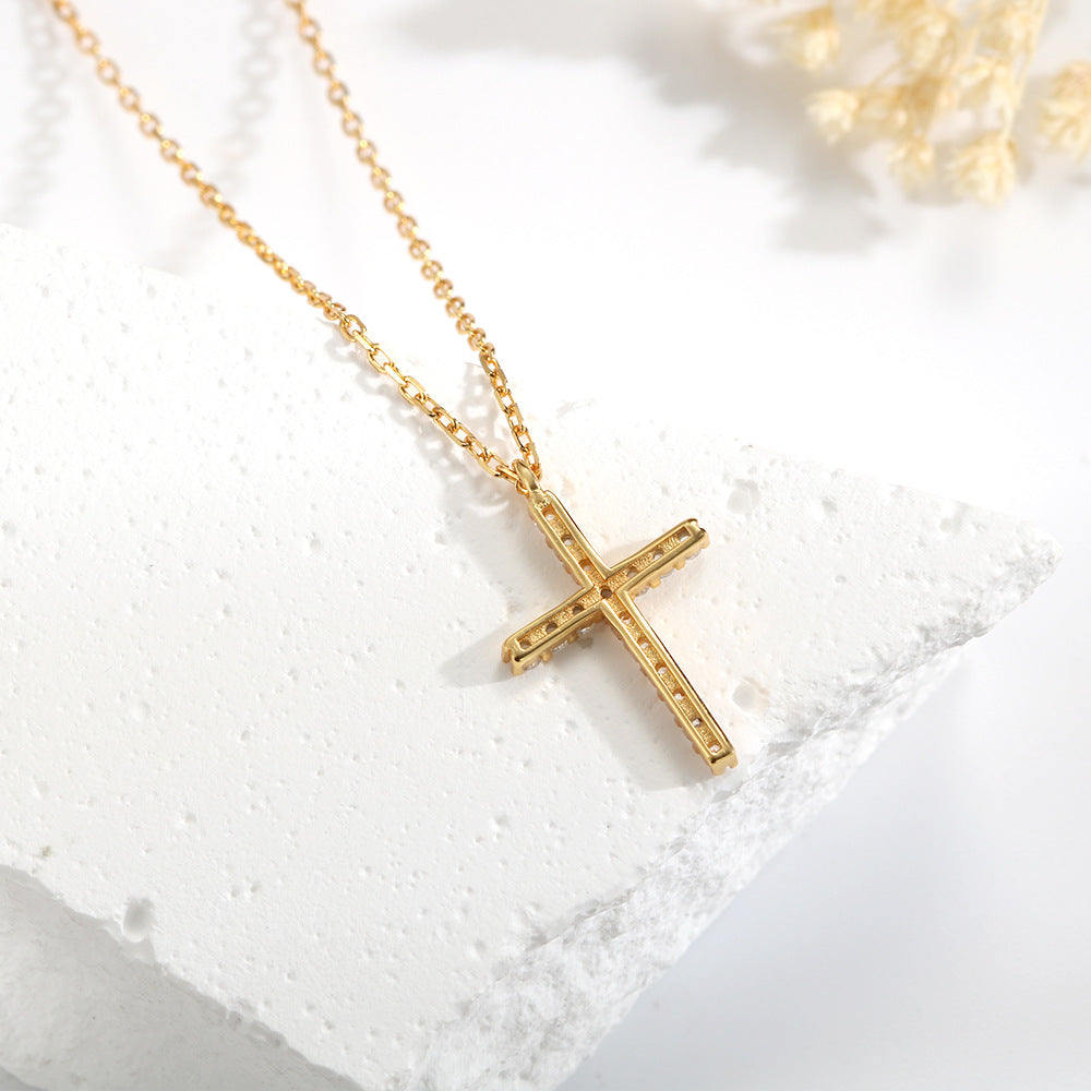 Sterling Silver Cross Charms Necklace