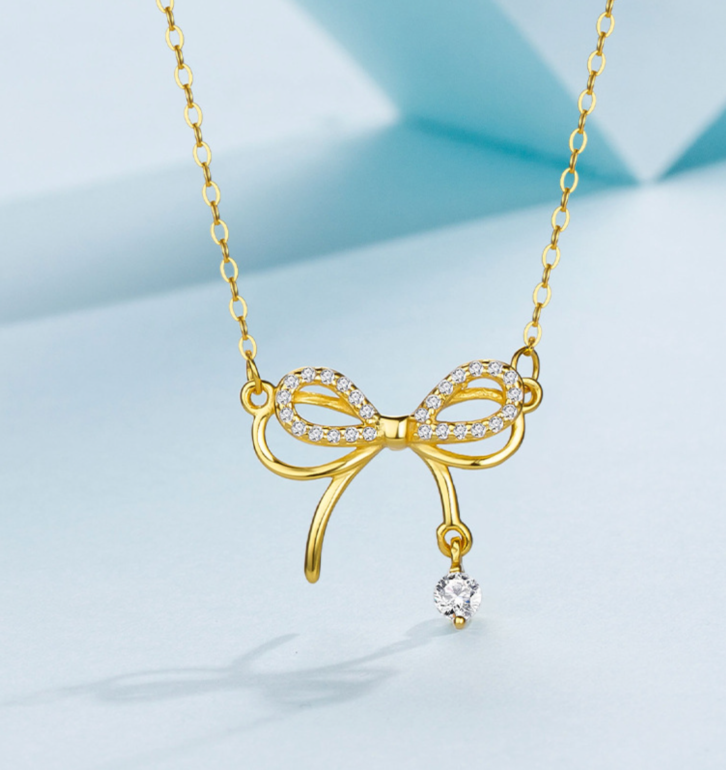 Sterling Silver Bow Necklace