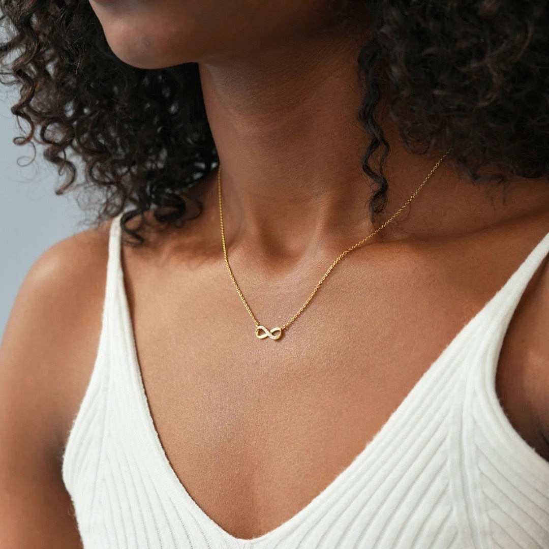 CZ Infinity Sterling Silver Necklace