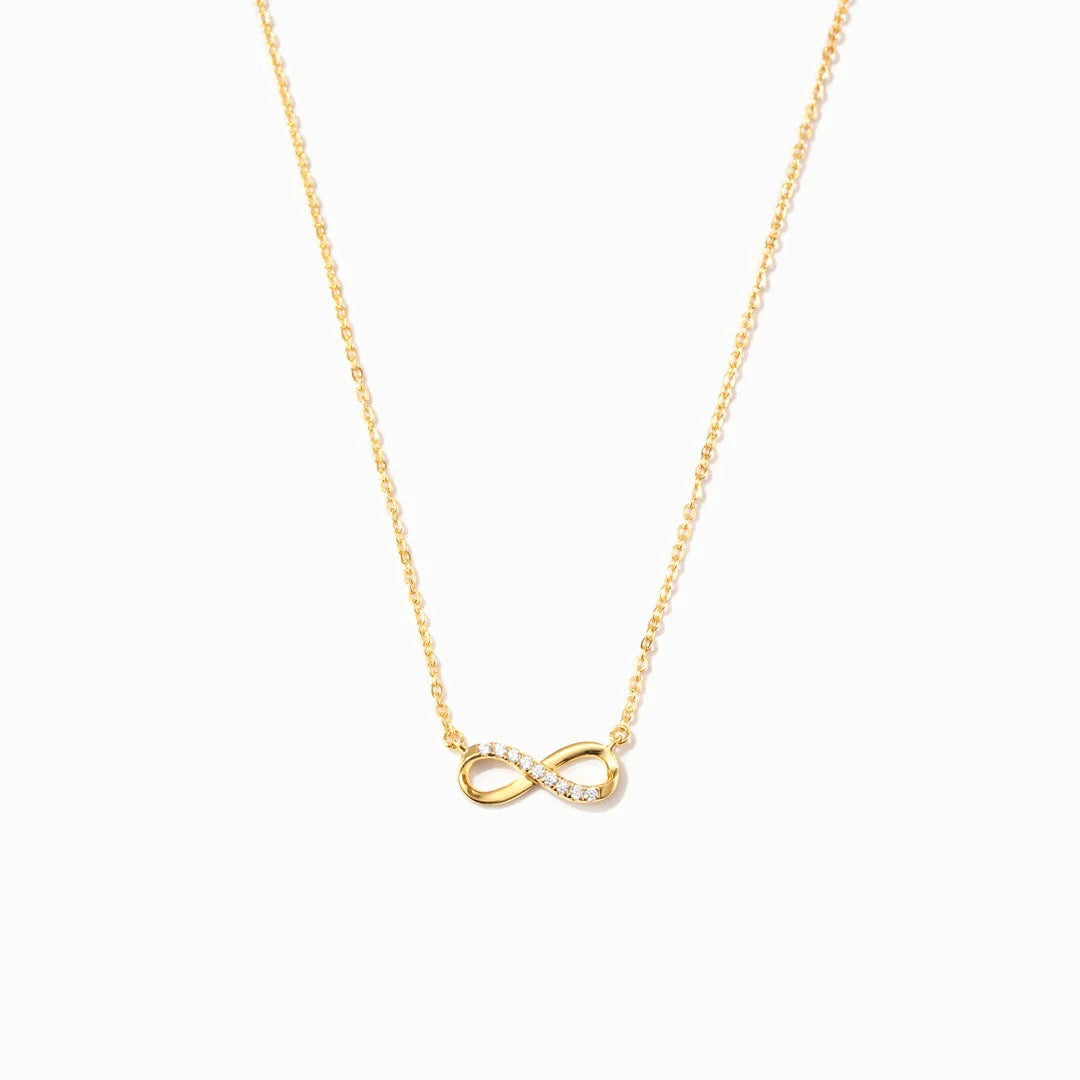 CZ Infinity Sterling Silver Necklace