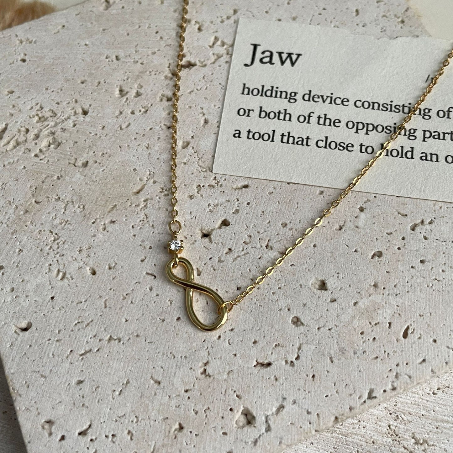 Infinity CZ Sterling Silver Necklace