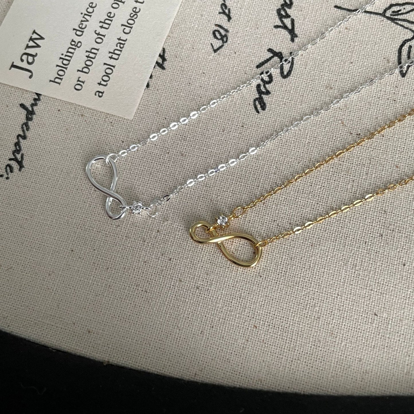 Infinity CZ Sterling Silver Necklace