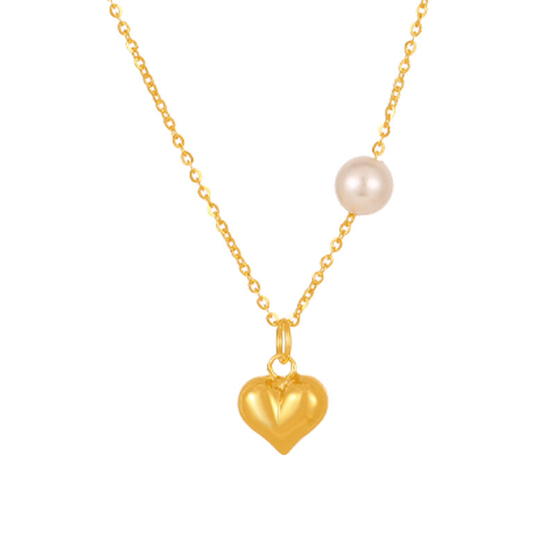 Heart & Pearl Sterling Silver Necklace