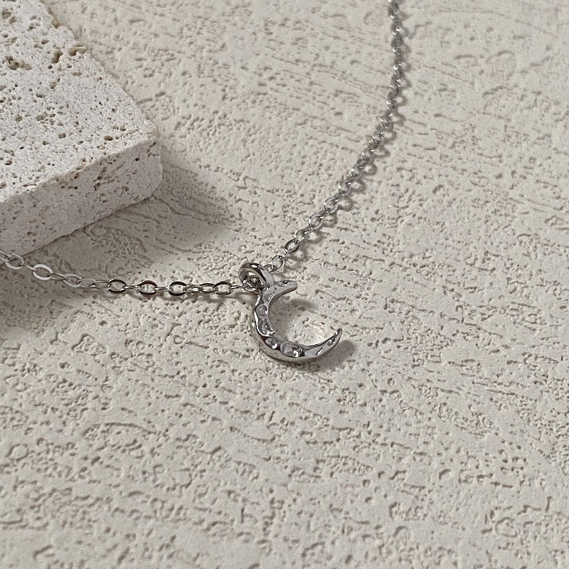 Sterling Silver Mini Moon Necklace