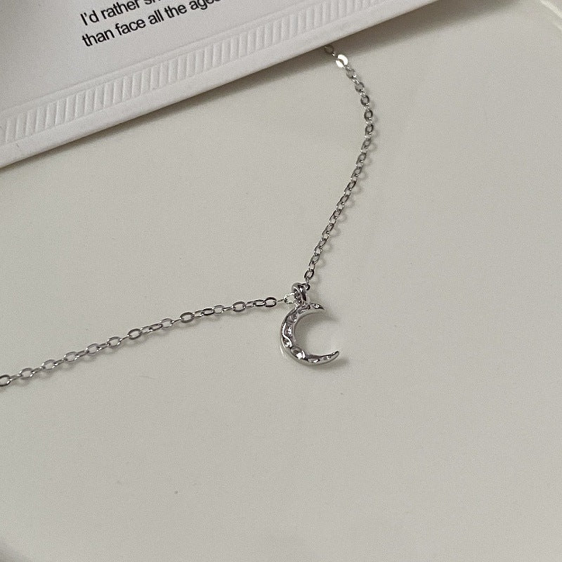 Sterling Silver Mini Moon Necklace