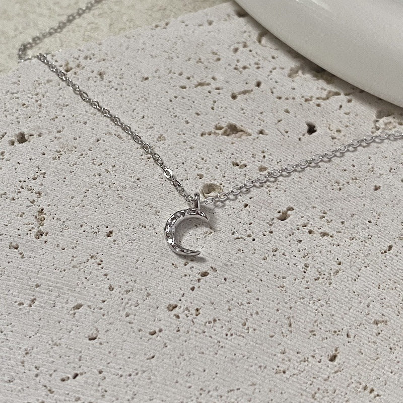 Sterling Silver Mini Moon Necklace